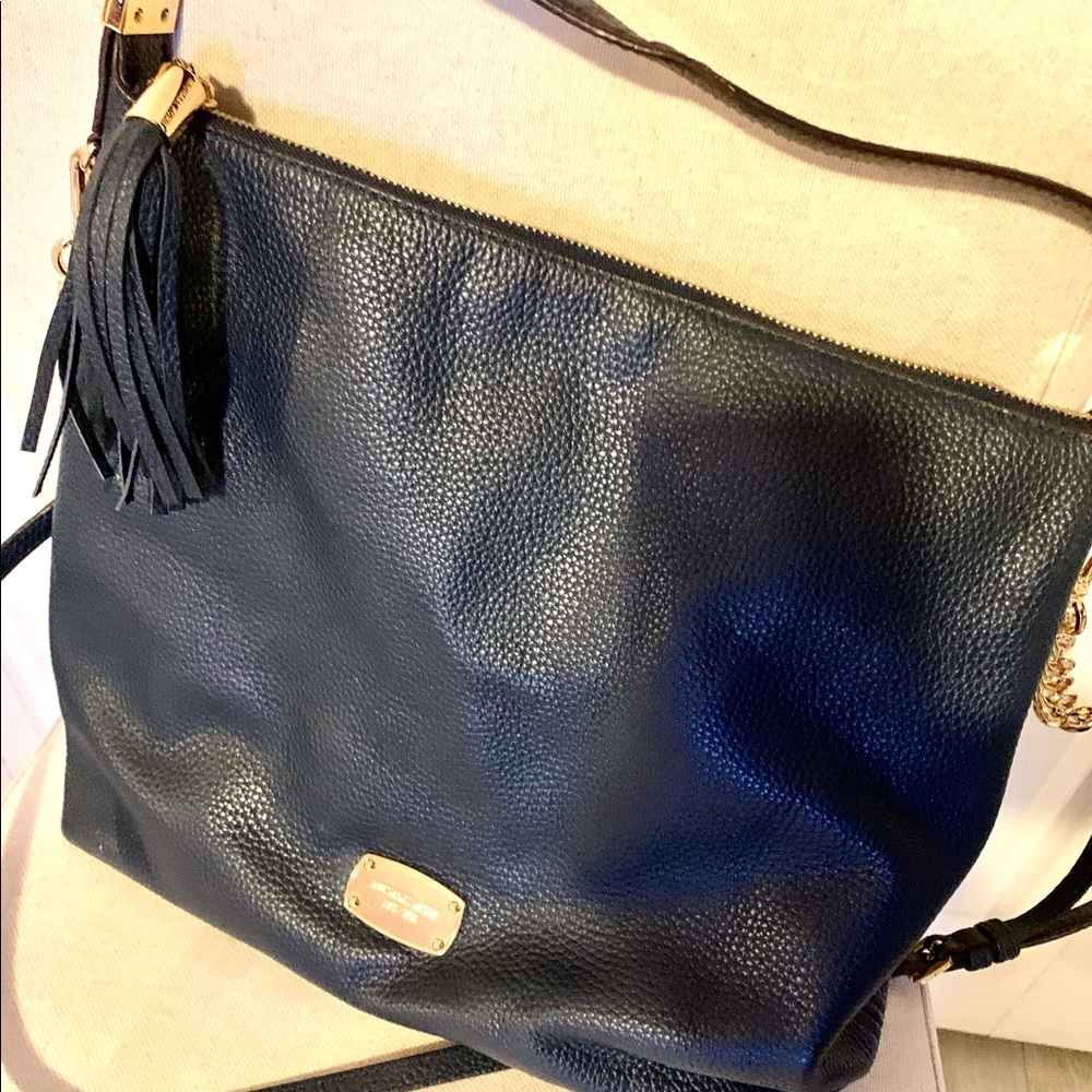 Navy Blue Michael Kors Large Handbag and Blush Kate Spade Large Handbag